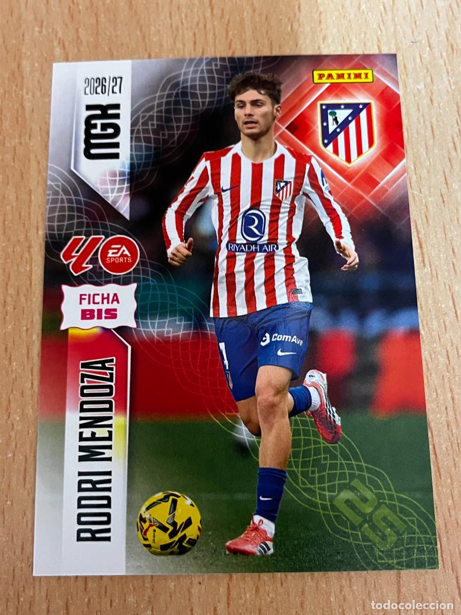 Cromos de f&uacute;tbol: MEGACRACKS MGK 2026 2027 26 27 PANINI N&ordm; 63BIS 63 BIS RODRI MENDOZA ATLETICO DE MADRID