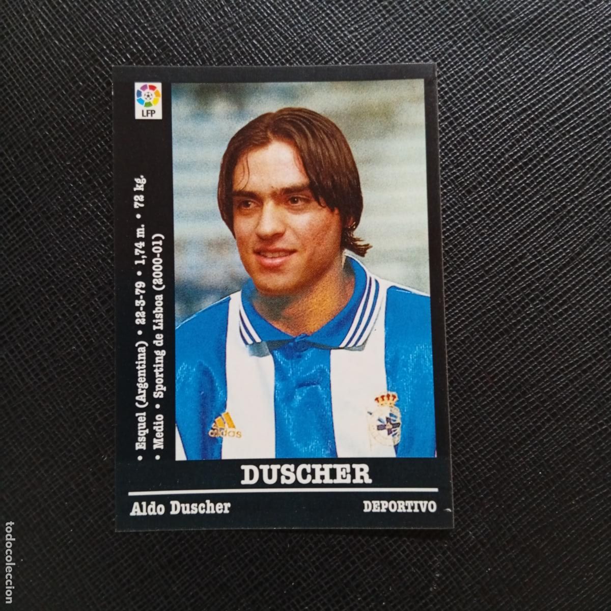 Cromos de f&uacute;tbol: DUSCHER DEPORTIVO PANINI 00 01 CROMO FUTBOL LIGA 2000 2001 - SIN PEGAR - A71 PG48 ULTIMO FICHAJE