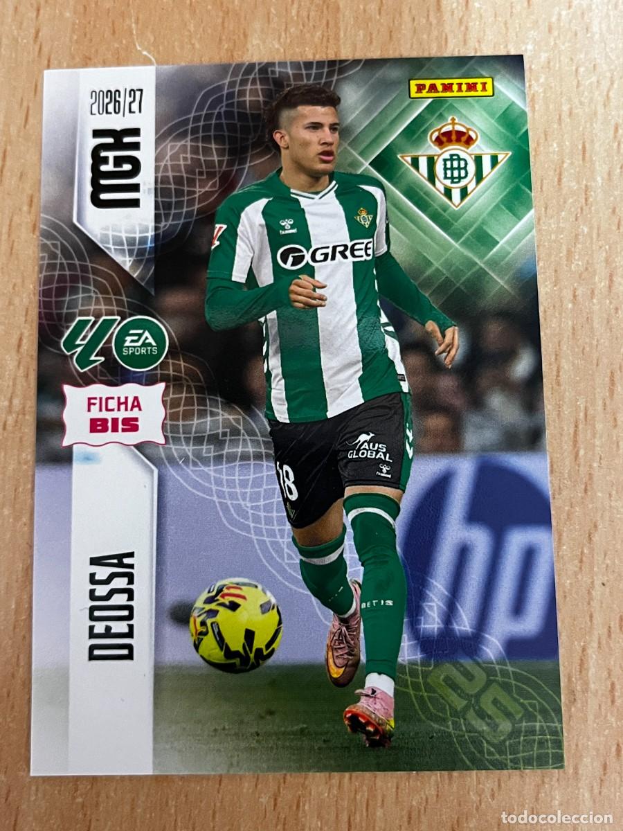 Cromos de f&uacute;tbol: MEGACRACKS MGK 2026 2027 26 27 PANINI N&ordm; 100BIS 100 BIS DEOSSA REAL BETIS COLOCA