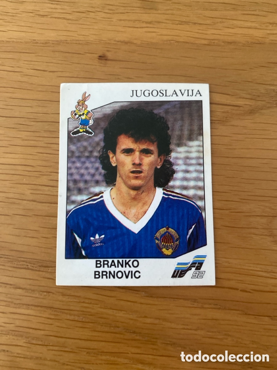 Cromos de f&uacute;tbol: Cromo panini Euro 92 Suecia n&uacute;mero 78 Brnovic - Eurocup Sweden 1992 stickers &aacute;lbum