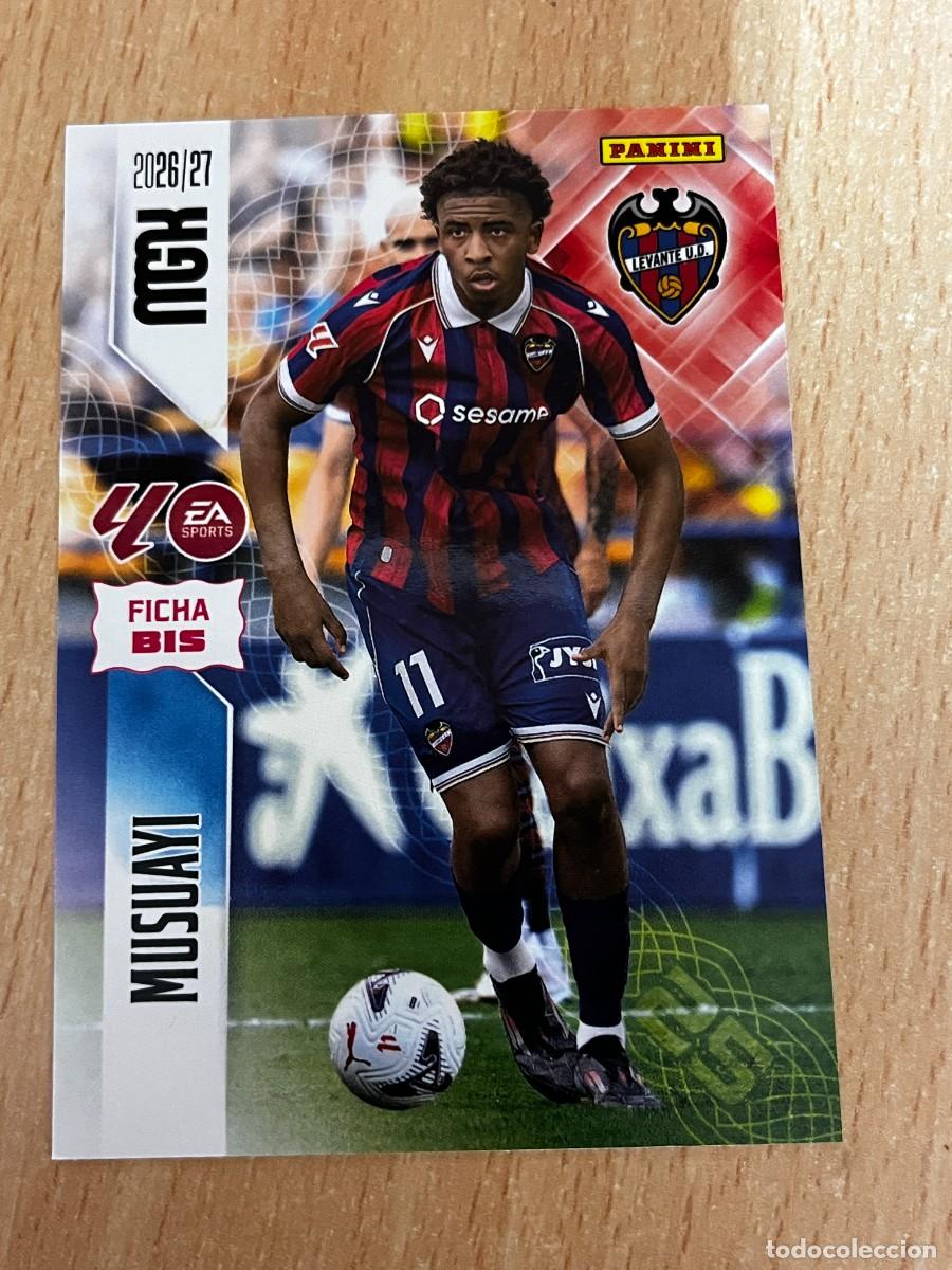 Cromos de f&uacute;tbol: MEGACRACKS MGK 2026 2027 26 27 PANINI N&ordm; 215BIS 215 BIS MUSUAYI LEVANTE COLOCA