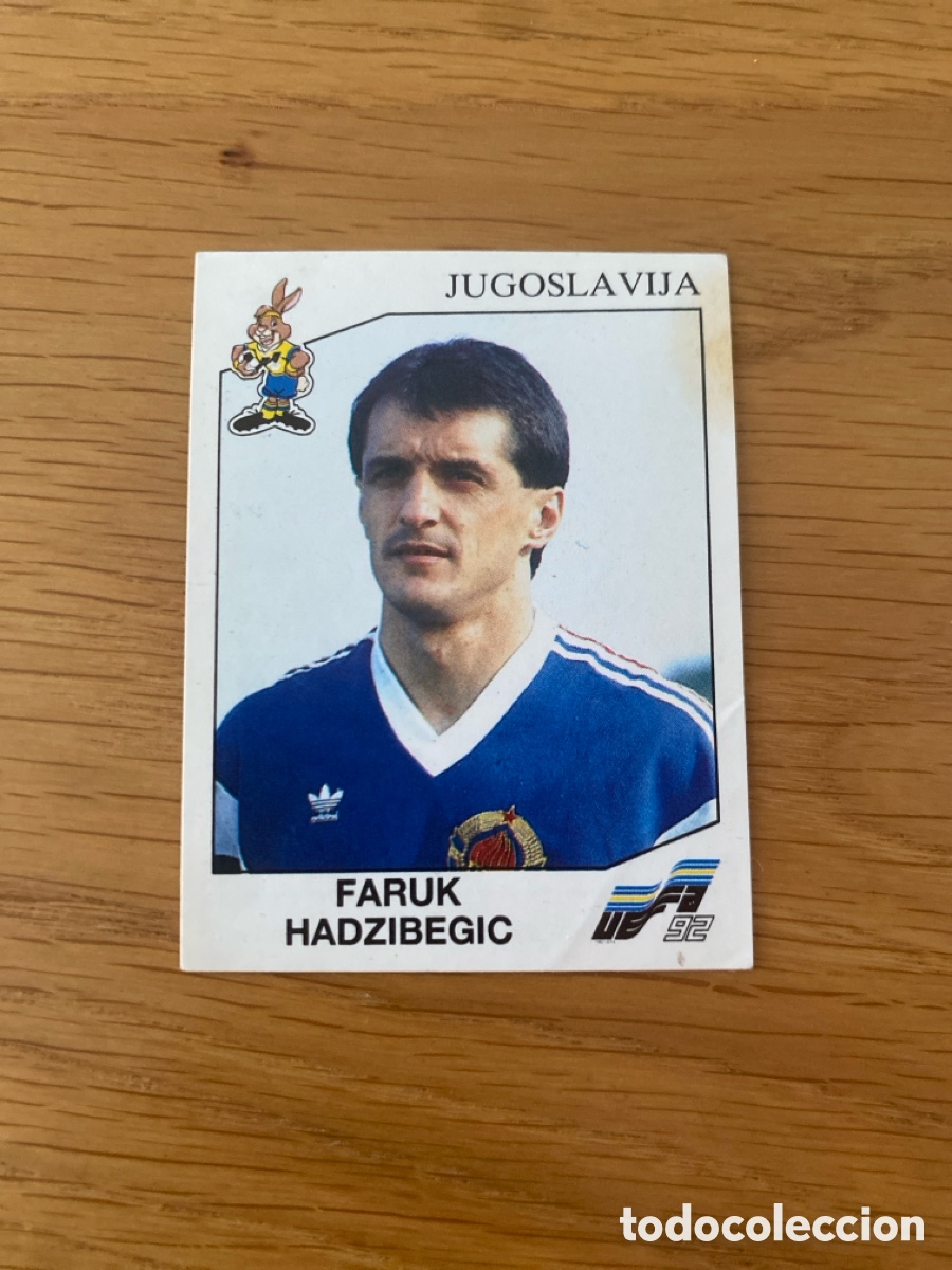 Cromos de f&uacute;tbol: Cromo panini Euro 92 Suecia n&uacute;mero 76 Hadzibegic - Eurocup Sweden 1992 stickers &aacute;lbum