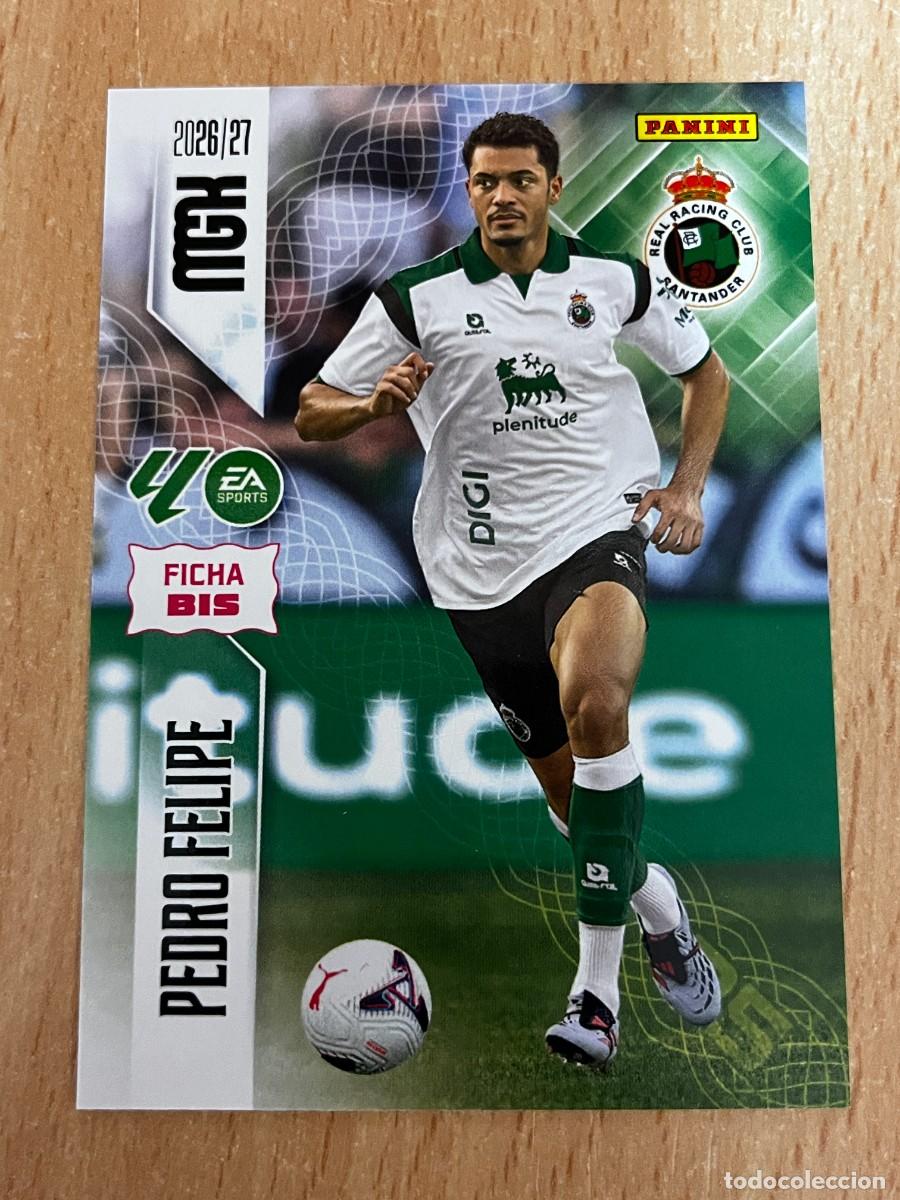 Cromos de f&uacute;tbol: MEGACRACKS MGK 2026 2027 26 27 PANINI N&ordm; 277BIS 277 BIS PEDRO FELIPE RACING DE SANTANDER COLOCA
