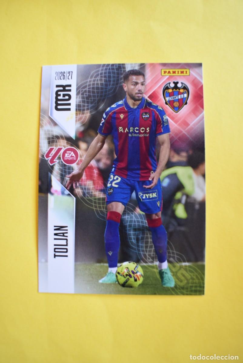 Cromos de f&uacute;tbol: Cromo La Liga. Megacracks. 2026 2027. 26 27. Toljan. Levante. N. &ordm; 202. Panini