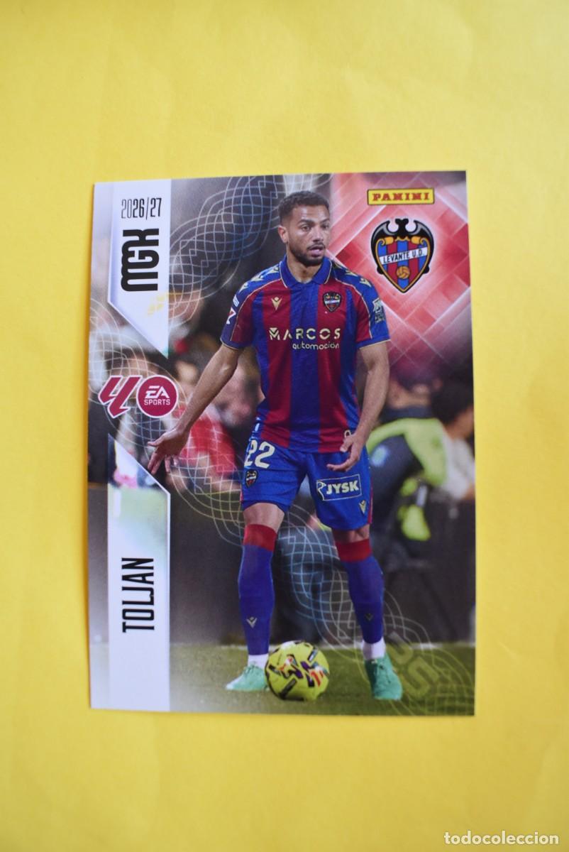 Cromos de f&uacute;tbol: Cromo La Liga. Megacracks. 2026 2027. 26 27. Toljan. Levante. N. &ordm; 202. Panini
