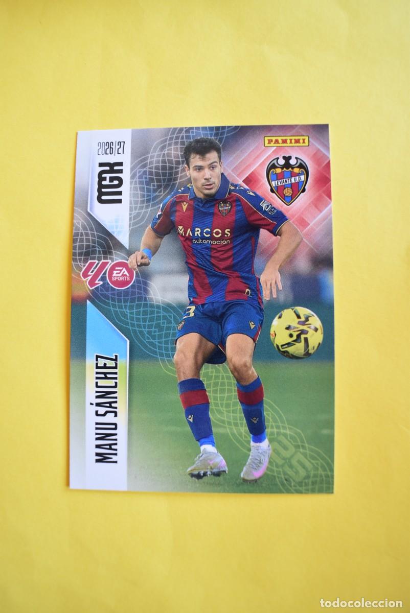 Cromos de f&uacute;tbol: Cromo La Liga. Megacracks. 2026 2027. 26 27. Manu S&aacute;nchez. Levante. N. &ordm; 206. Panini