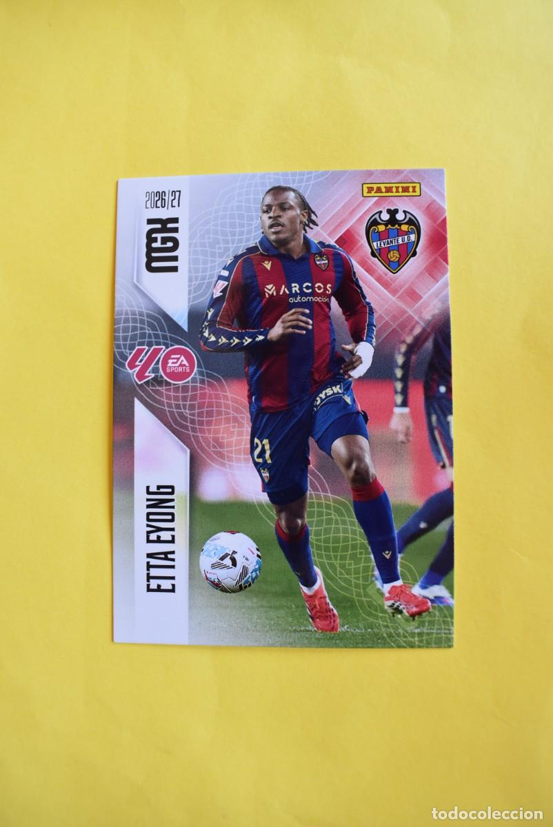 Cromos de f&uacute;tbol: Cromo La Liga. Megacracks. 2026 2027. 26 27. Etta Eyong. Levante. N. &ordm; 216. Panini