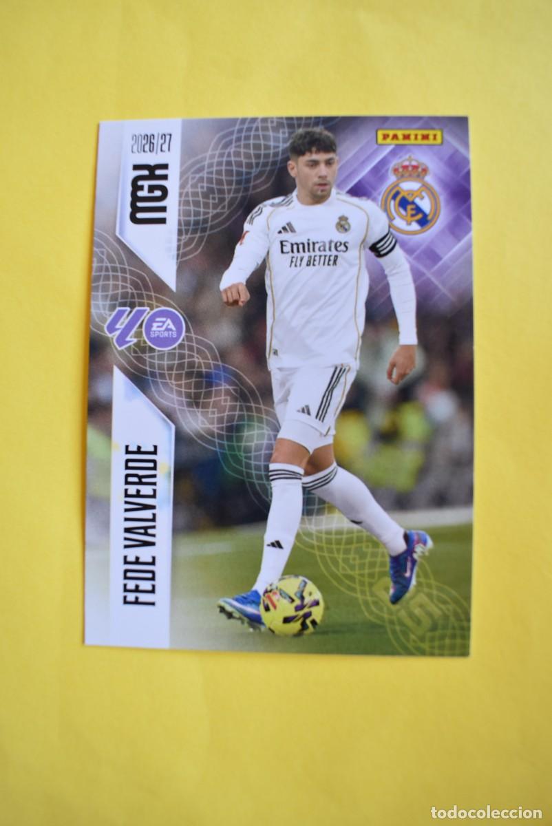 Cromos de f&uacute;tbol: Cromo La Liga. Megacracks. 2026 2027. 26 27. Fede Valverde. Real Madrid. N. &ordm; 226. Panini