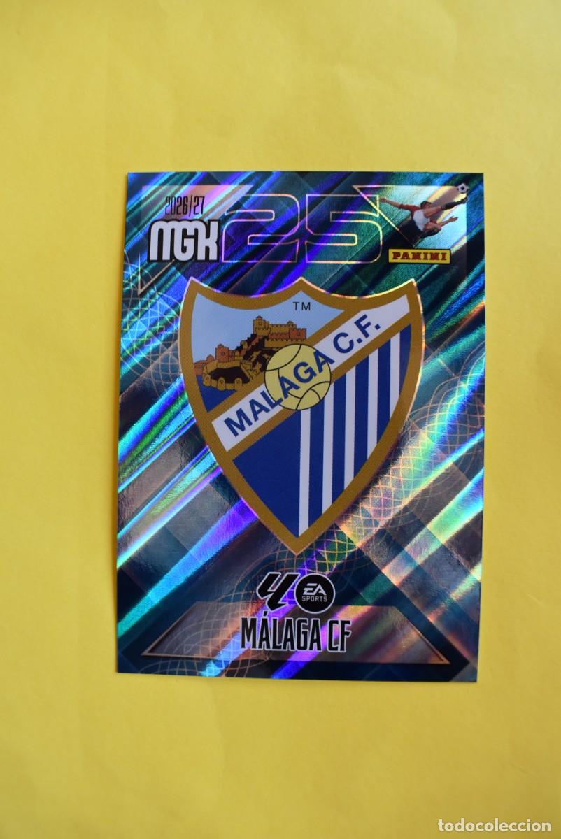 Cromos de f&uacute;tbol: Cromo La Liga. Megacracks. 2026 2027. 26 27. Escudo. M&aacute;laga. N. &ordm; 235. Panini