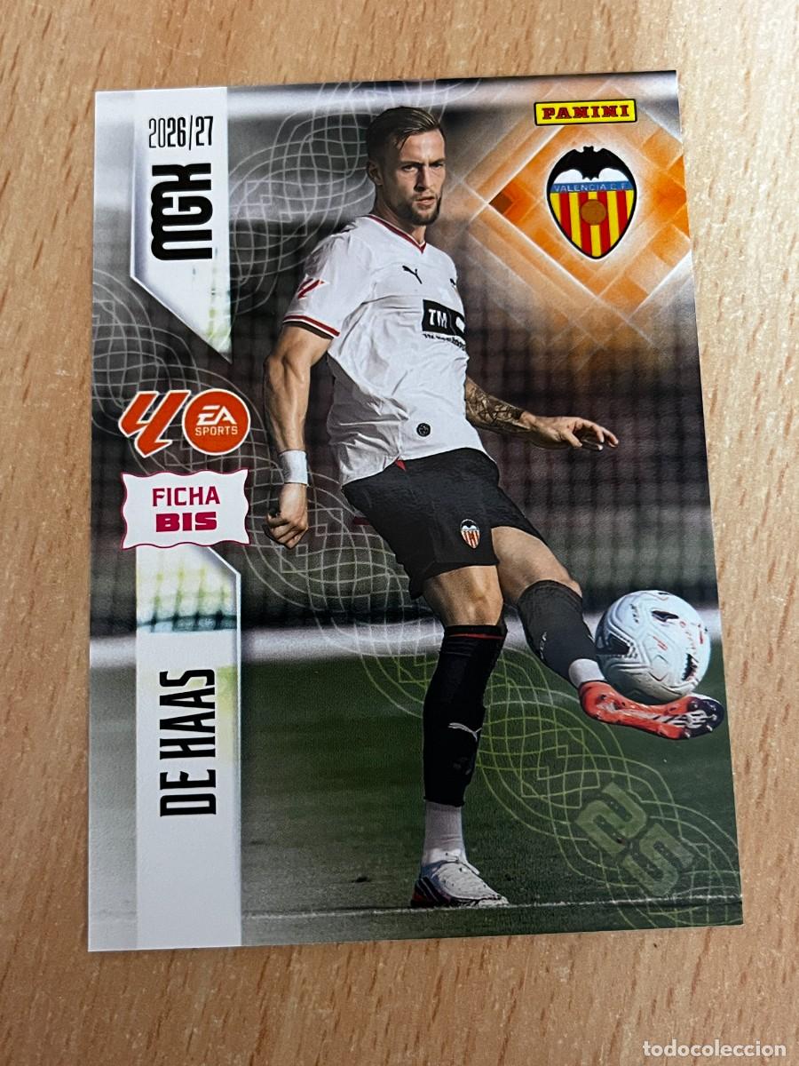 Cromos de f&uacute;tbol: MEGACRACKS MGK 2026 2027 26 27 PANINI N&ordm; 350BIS 350 BIS DE HAAS VALENCIA COLOCA