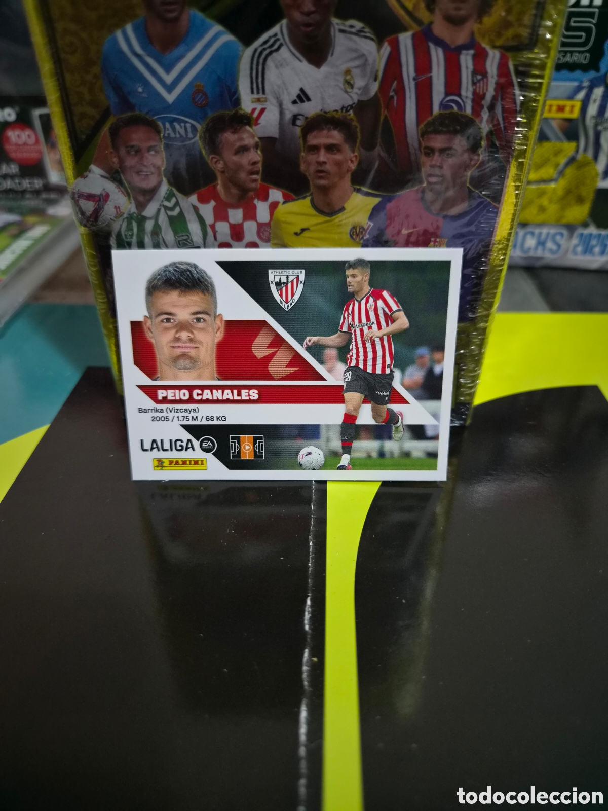 Cromos de f&uacute;tbol: N&deg;35 Fichaje Peio Canales Liga Este 26/27