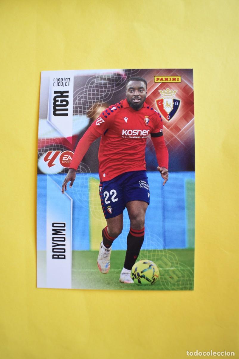 Cartes &agrave; collectionner de Football: Cromo La Liga. Megacracks. 2026 2027. 26 27. Boyomo. Osasuna. N. &ordm; 257. Panini