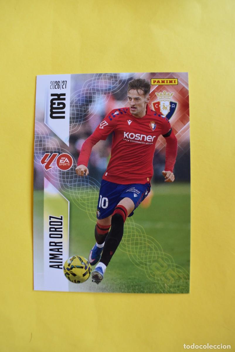 Cromos de f&uacute;tbol: Cromo La Liga. Megacracks. 2026 2027. 26 27. Aimar Oroz. Osasuna. N. &ordm; 266. Panini