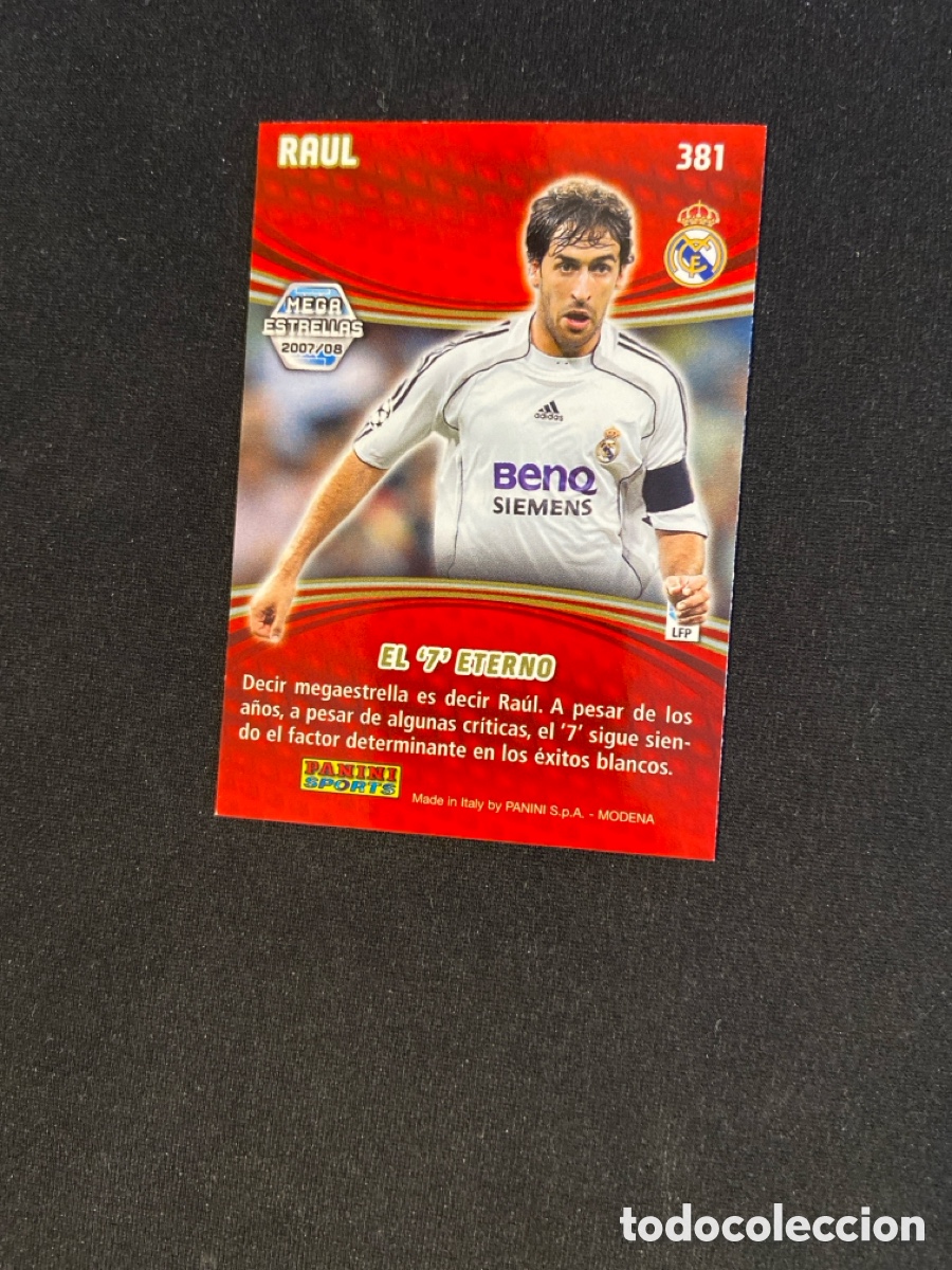 Cromos de f&uacute;tbol: RAUL 381 ESTRELLAS (REAL MADRID) - Foto 2
