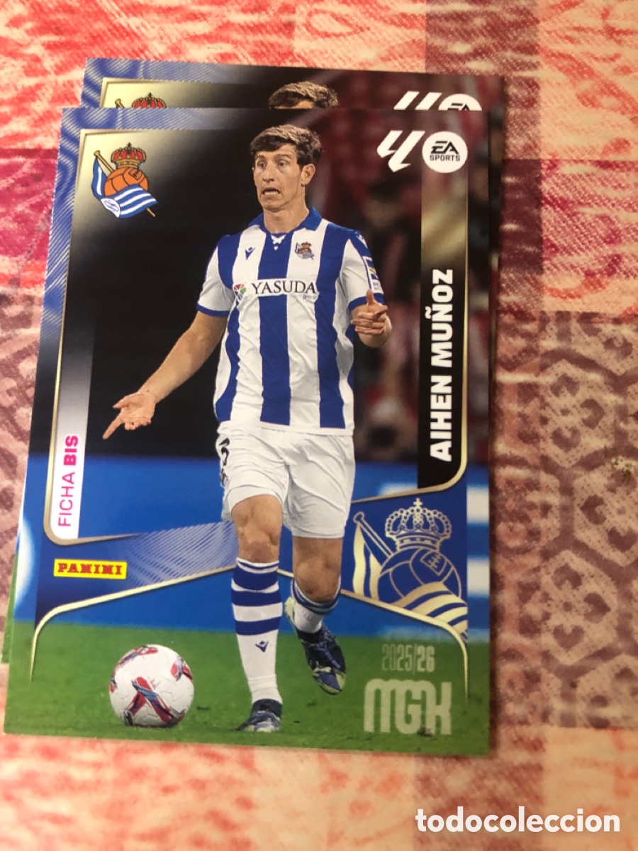 Cromos de f&uacute;tbol: 314 BIS AIHEN MU&Ntilde;OZ REAL SOCIEDAD FICHAS ALBUM MEGACRACKS 2025 2026 MGK 25 26