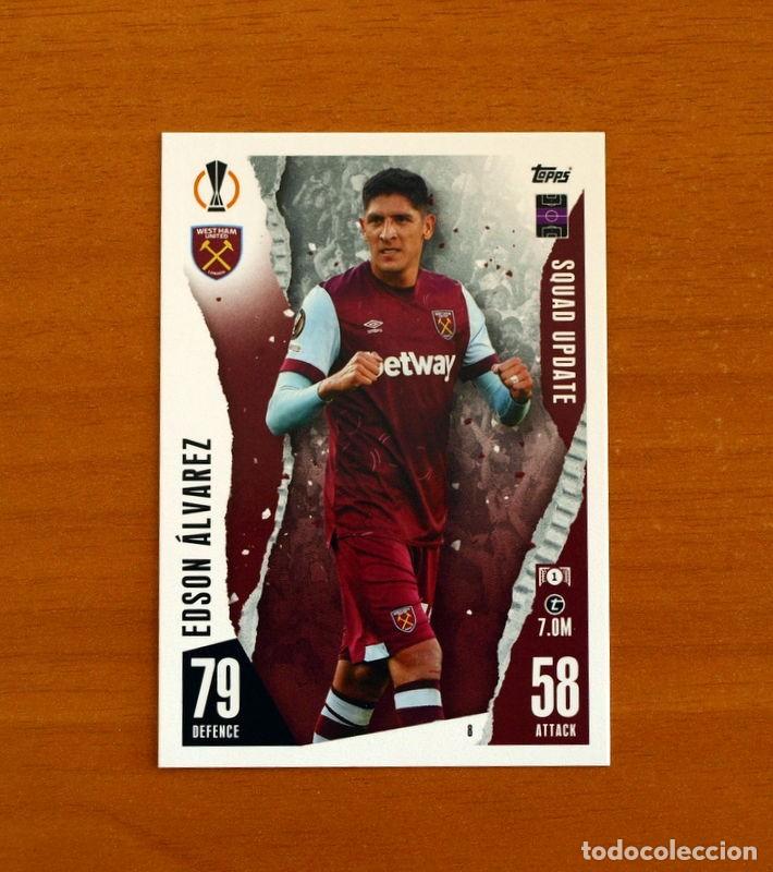 Fu&szlig;ball-Sticker: West Ham United -N&ordm; 8 Edson &Aacute;lvarez-Squad Update-Topps Match Attax Trading Card Game 2023-2024-23-24