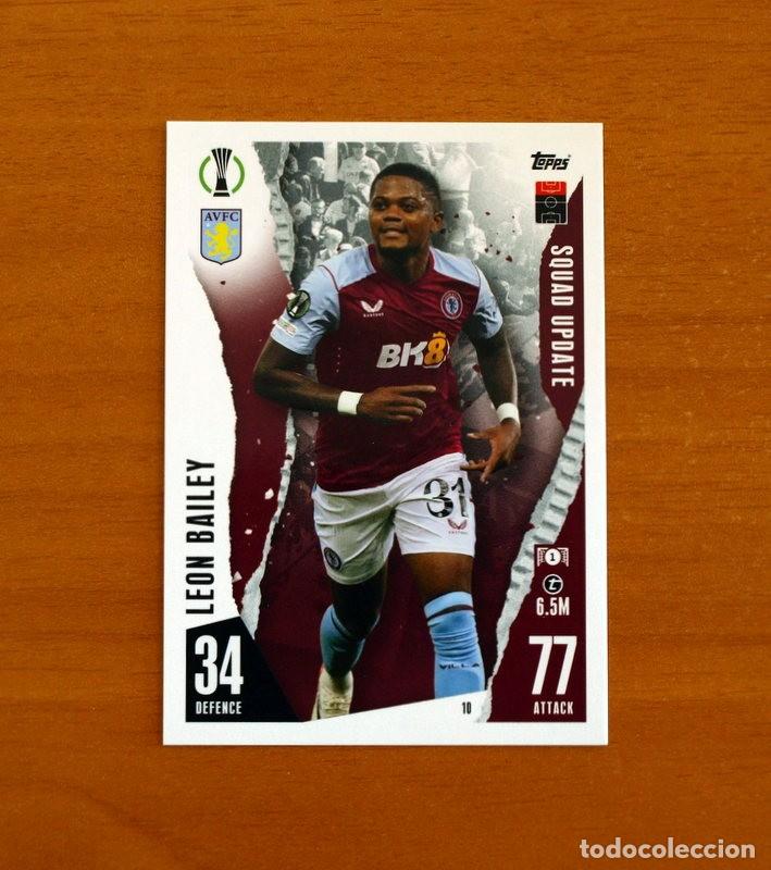 Cromos de f&uacute;tbol: Aston Villa -N&ordm; 10 Le&oacute;n Bailey -Squad Update-Topps Match Attax Trading Card Game 2023-2024-23-24