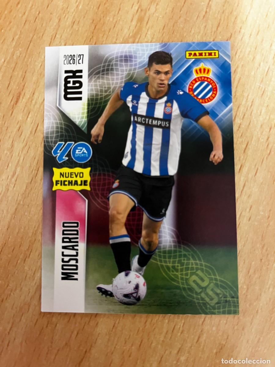 Cromos de f&uacute;tbol: MEGACRACKS MGK 2026 2027 26 27 PANINI N&ordm;482 MOSCARDO ESPA&Ntilde;OL ESPANYOL FICHAJE