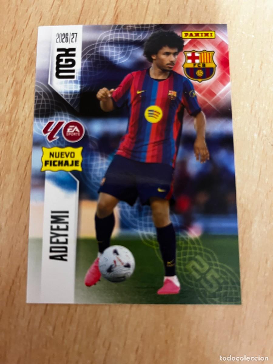 Cromos de f&uacute;tbol: MEGACRACKS MGK 2026 2027 26 27 PANINI N&ordm; 489 ADEYEMI BARCELONA FICHAJE