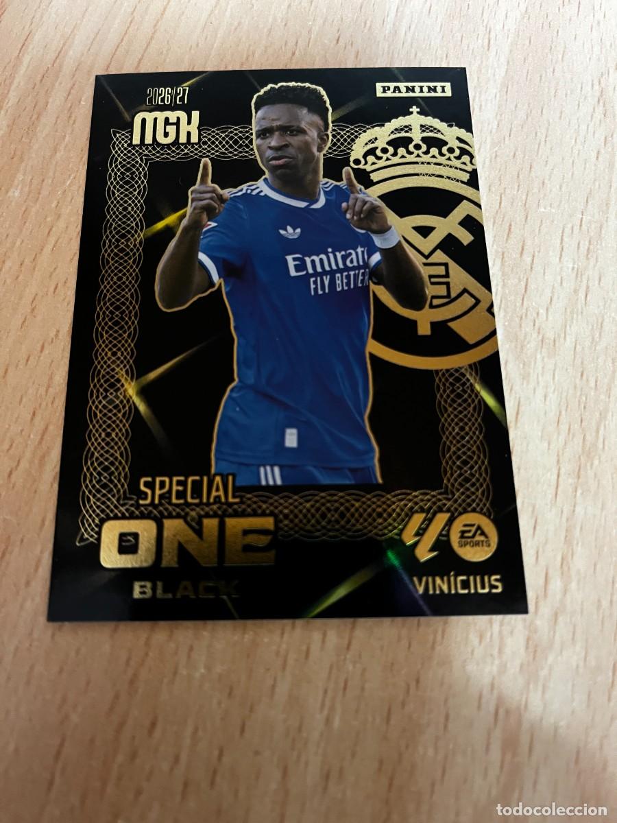 Cromos de f&uacute;tbol: MEGACRACKS MGK 2026 2027 26 27 PANINI N&ordm; VINI JR VINICIUS REAL MADRID SPECIAL ONE BLACK