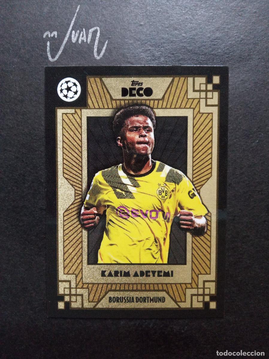 Figurine di Calcio: ADEYEMI BORUSSIA DORTMUND BARCELONA 2026 2027 26 27 ⚽ TOPPS &reg; DECO CHAMPIONS 2022 2023 22 23 NUEVO