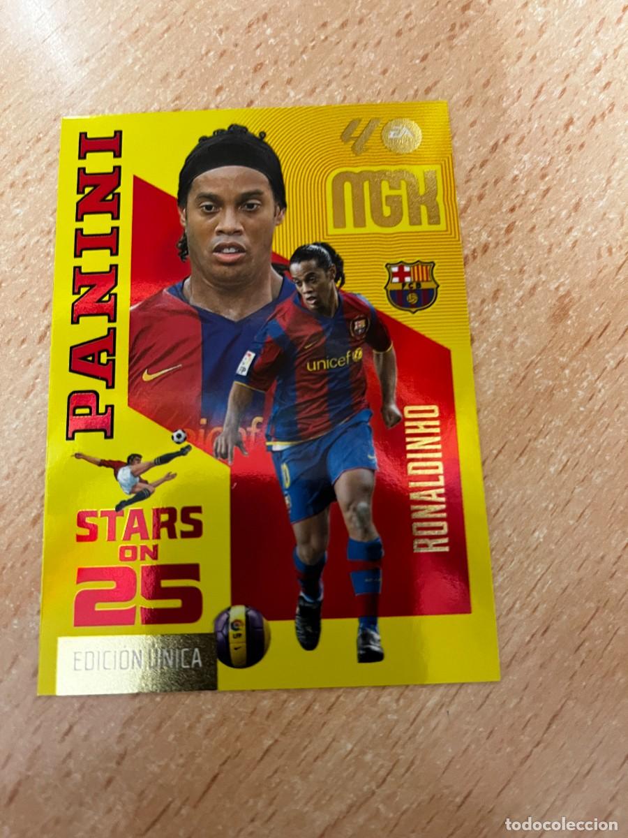 Fu&szlig;ball-Sticker: MEGACRACKS MGK 2026 2027 26 27 PANINI N&ordm; 436 RONALDINHO BARCELONA STARS ON 25 EDICION UNICA