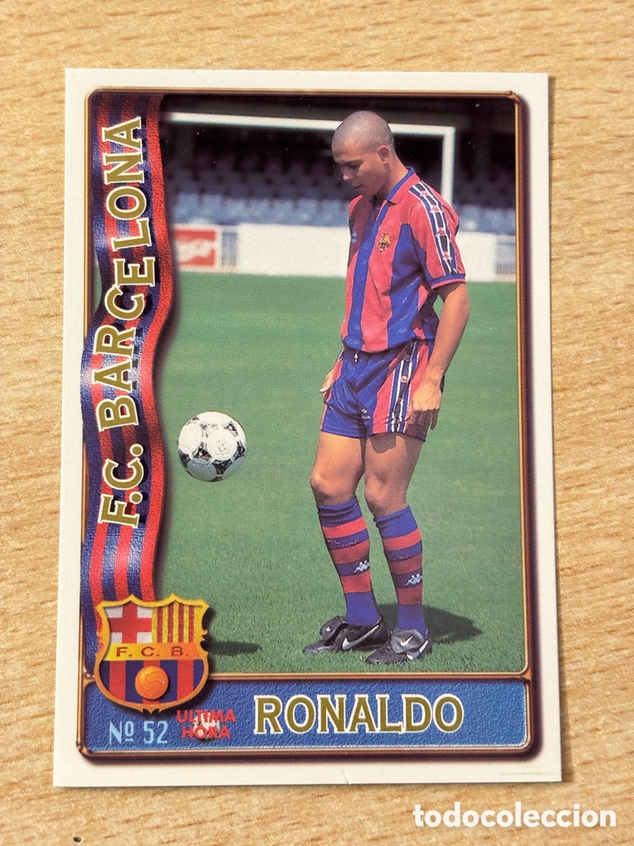 Cartes &agrave; collectionner de Football: # 52 U H Ronaldo FC Barcelona rookie card. Mundicromo 96/97. Excelente estado