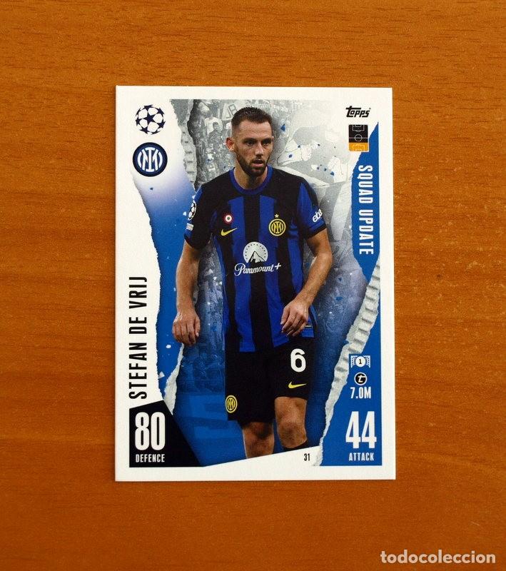 Cromos de f&uacute;tbol: Inter Milan -N&ordm; 31 Stefan De Vrij -Squad Update-Topps Match Attax Trading Card Game 2023-2024-23-24