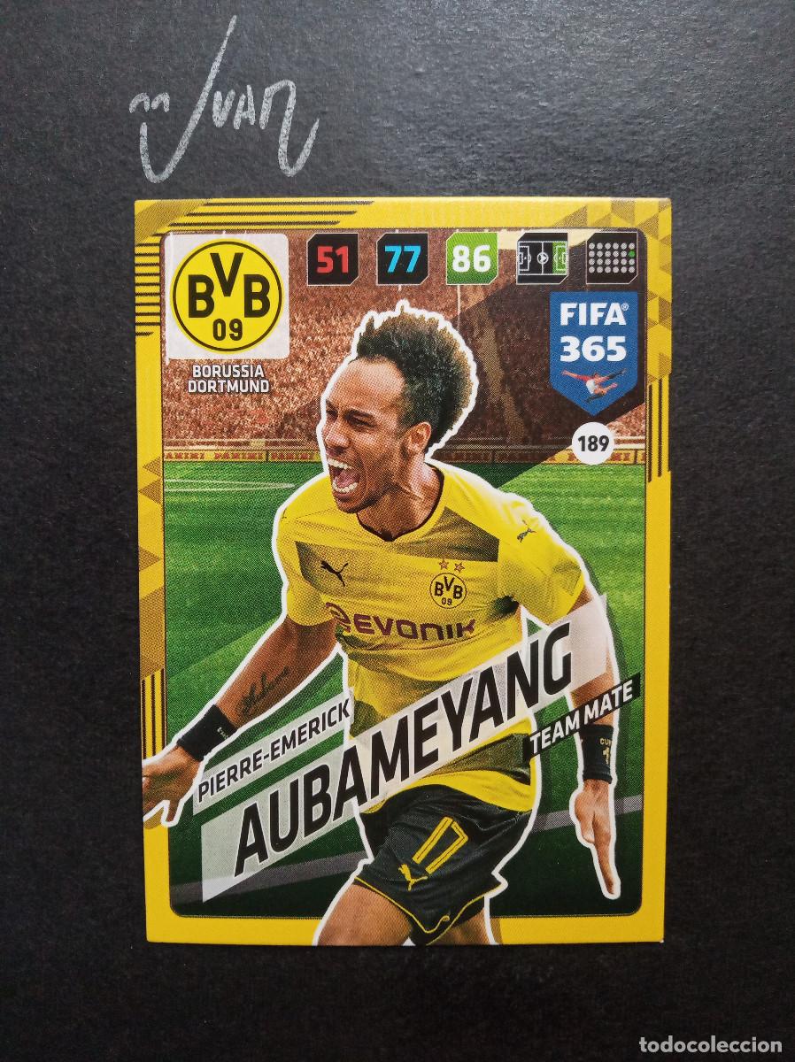 Fu&szlig;ball-Sticker: 189 AUBAMEYANG BORUSSIA DORTMUND DEPORTIVO 2026 27 ⚽ PANINI &reg; FIFA 365 ADRENALYN 2017 2018 17 18