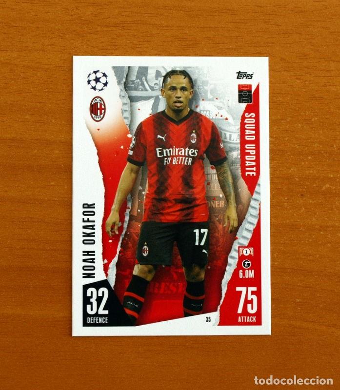 Cromos de f&uacute;tbol: AC Milan -N&ordm; 35 Noha Okafor -Squad Update-Topps Match Attax Trading Card Game 2023-2024-23-24