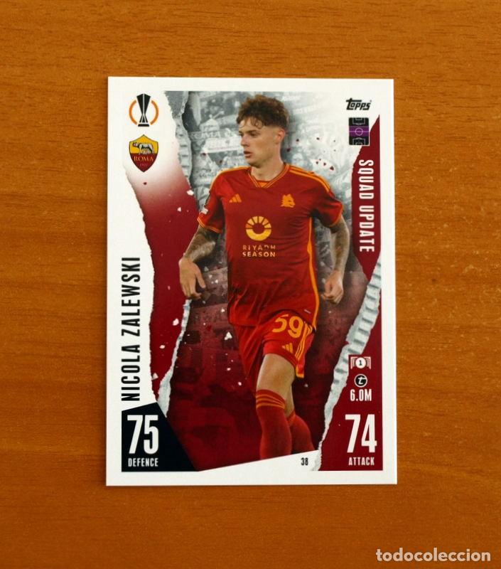 Cromos de f&uacute;tbol: Roma -N&ordm; 38 Nicola Zalewski -Squad Update-Topps Match Attax Trading Card Game 2023-2024-23-24