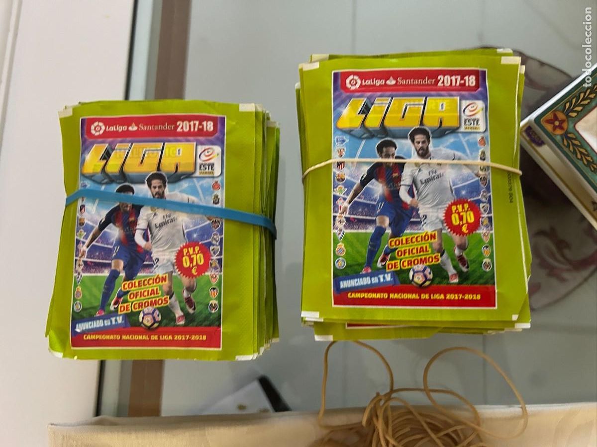 Cromos de f&uacute;tbol: 10 sobres de liga este 2017-2018 sin abrir nuevos