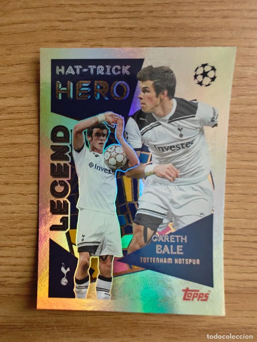 Cromos de f&uacute;tbol: Gareth Bale 35 Topps UEFA Champions League Sticker 25 26 Hat Trick Hero Legend Tottenham 2025 2026