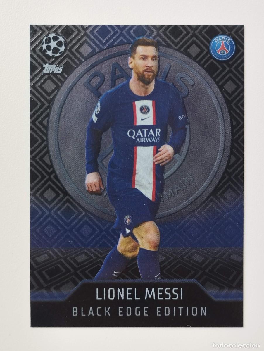 Cromos de f&uacute;tbol: CROMO CARD TOPPS BLACK EDGE LIONEL MESSI 466 PSG PARIS SAINT GERMAIN