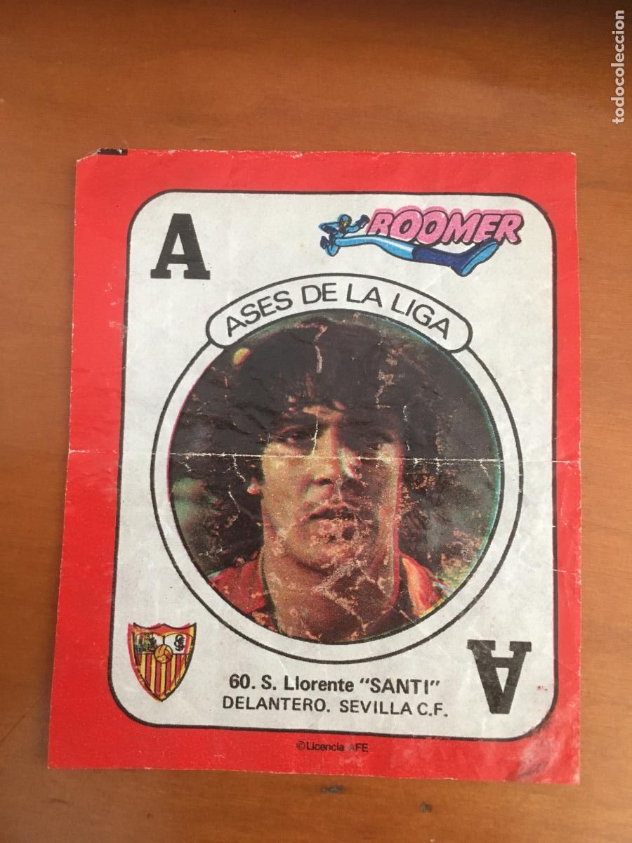 Cromos de Futebol: santi sevilla cromo n&ordm; 60 ases de la liga chicle boomer nunca pegado