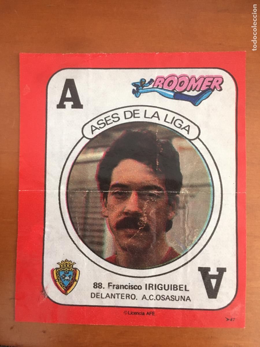 Figurine di Calcio: iriguibel osasuna cromo n&ordm; 88 ases de la liga chicle boomer nunca pegado