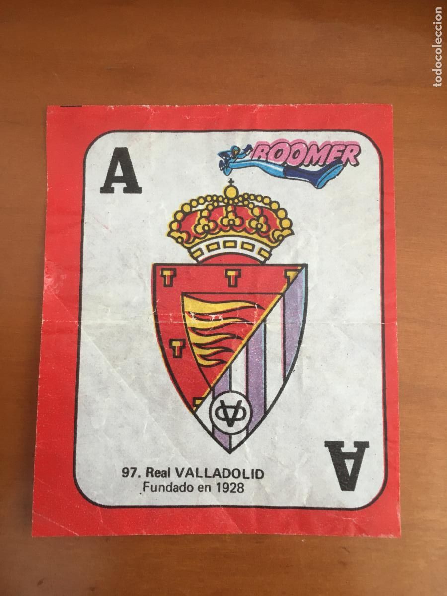 Figurine di Calcio: escudo valladolid cromo n&ordm; 97 ases de la liga chicle boomer nunca pegado