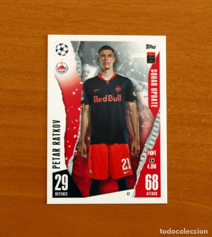 Cromos de f&uacute;tbol: Salzburg -N&ordm; 42 Petar Ratkov -Squad Update-Topps Match Attax Trading Card Game 2023-2024-23-24