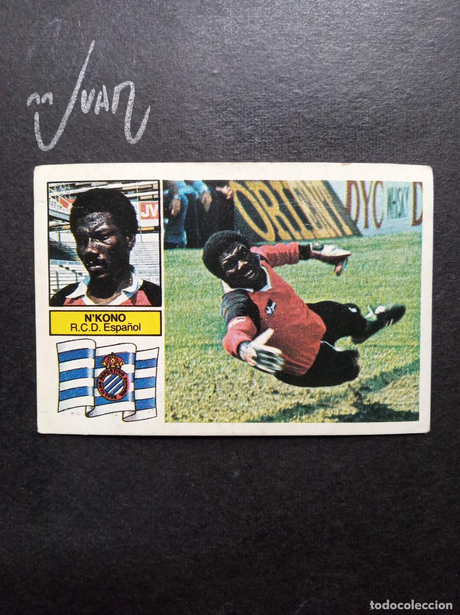 Fu&szlig;ball-Sticker: COLOCA N'KONO RCD ESPA&Ntilde;OL CAMERUN ⚽ EDICIONES ESTE &reg; LIGA FUTBOL 1982 1983 82 83 LEVE DESPEGADO