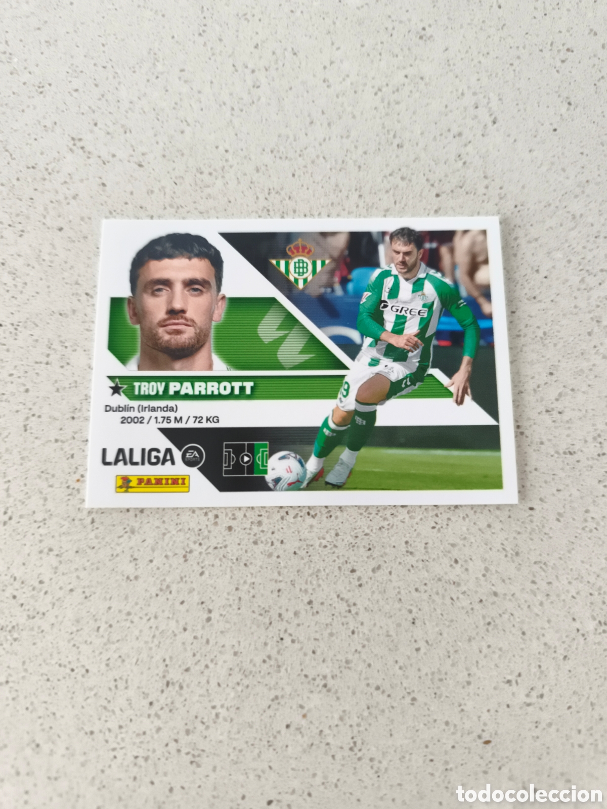 Cromos de f&uacute;tbol: CROMO N&Uacute;MERO 38 &Uacute;LTIMO FICHAJE PARROTT BETIS. LIGA ESTE 26/27. PANINI. TERCERA EDICI&Oacute;N.