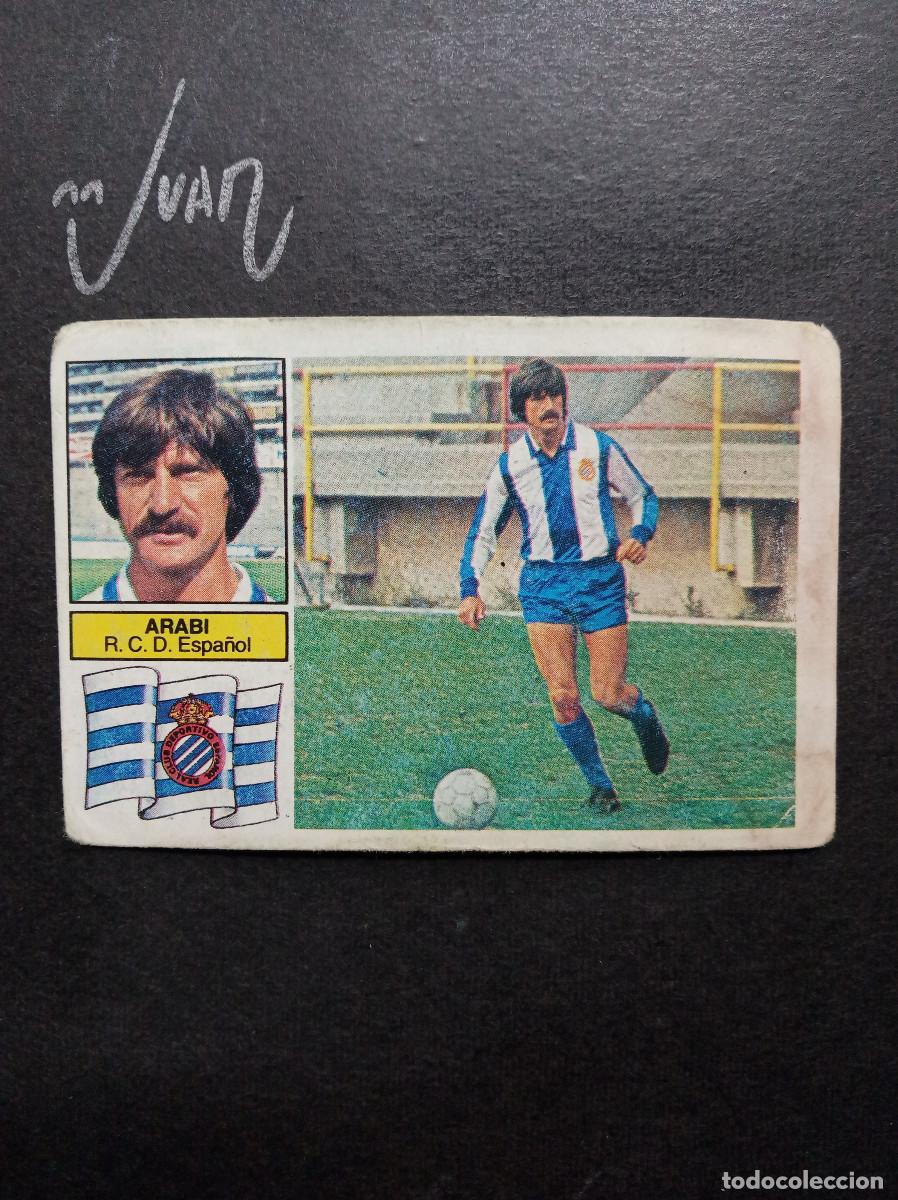 Fu&szlig;ball-Sticker: COLOCA ARABI RCD ESPA&Ntilde;OL ⚽ EDICIONES ESTE &reg; LIGA FUTBOL 1982 1983 82 83 LEVE DESPEGADO