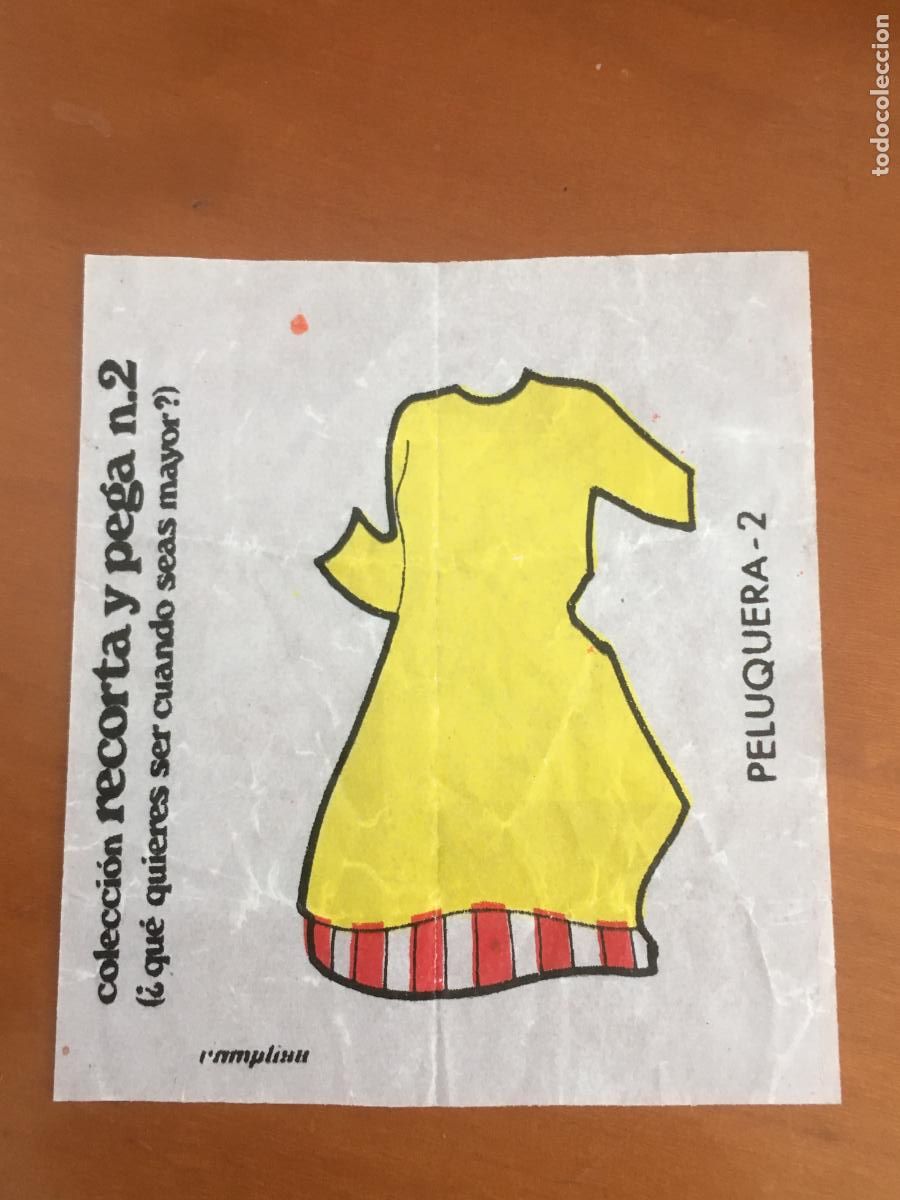 Figurine di Calcio: chicle fleer ni&ntilde;a recorta y pega que quieres ser cuando seas mayor cromo nunca pegado