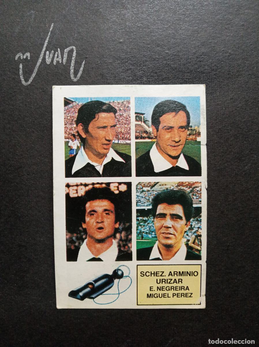 Figurine di Calcio: ARBITRO ARMINIO URIZAR NEGREIRA ⚽ EDICIONES ESTE &reg; LIGA FUTBOL 1982 1983 82 83 DESPEGADO