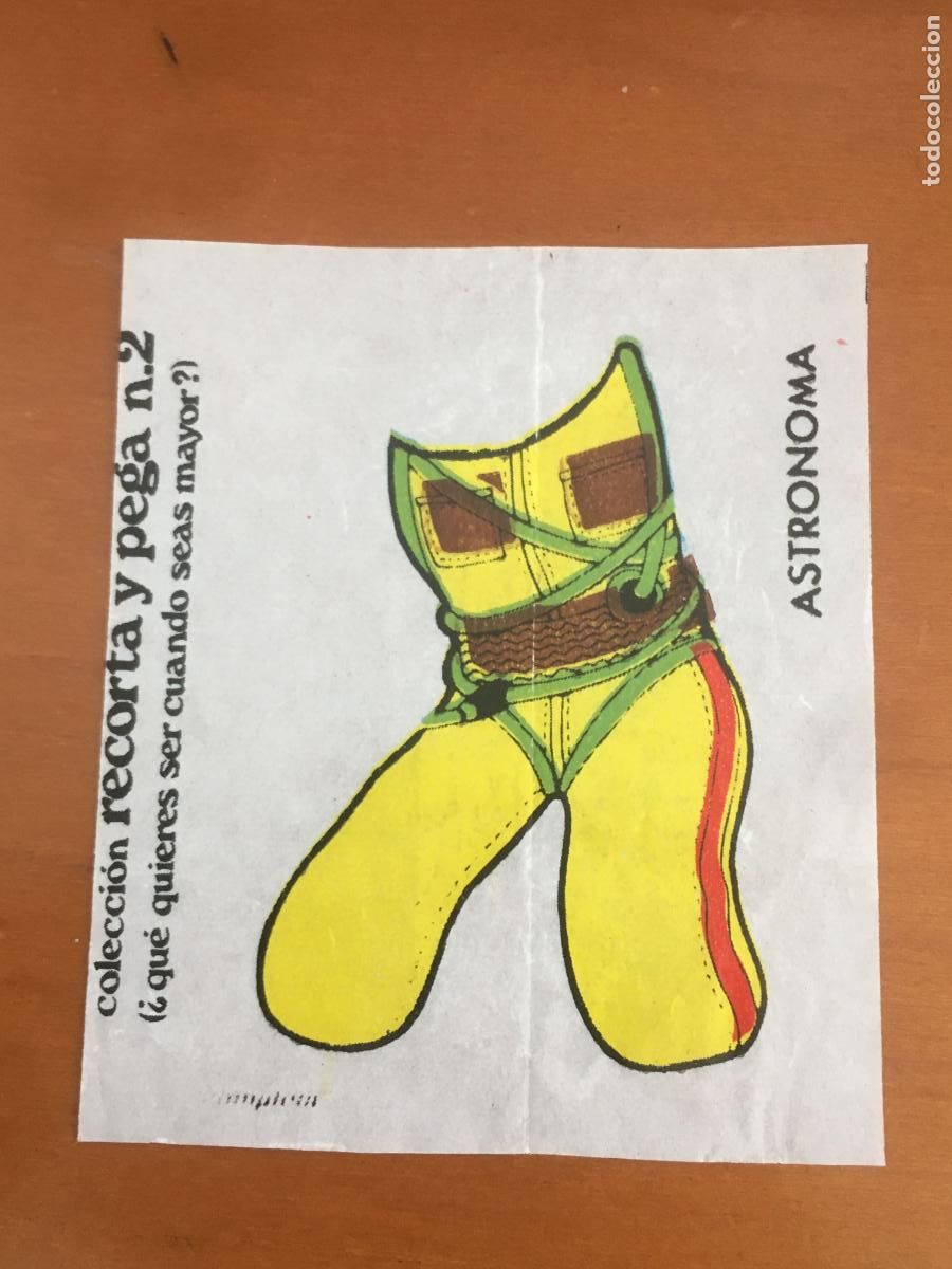 Figurine di Calcio: chicle fleer ni&ntilde;a recorta y pega que quieres ser cuando seas mayor cromo nunca pegado