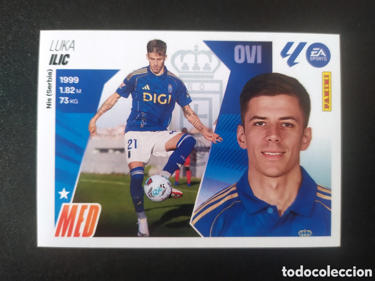 Cromos de f&uacute;tbol: Liga este 2025 2026 25 26 panini Ilic error n&deg; 15 Oviedo
