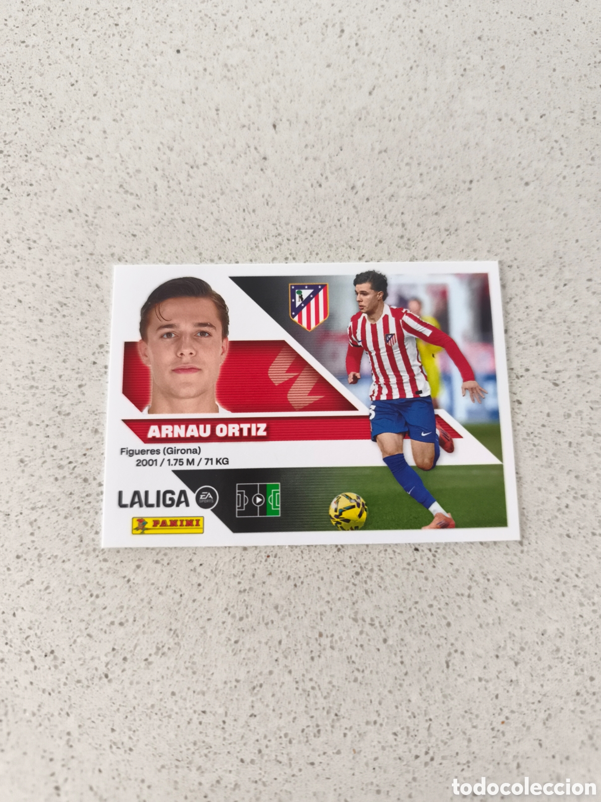 Fu&szlig;ball-Sticker: CROMO N&Uacute;MERO 16 BIS COLOCA ARNAU ORTIZ ATL&Eacute;TICO DE MADRID. LIGA ESTE 26/27. PANINI. TERCERA EDICI&Oacute;N.