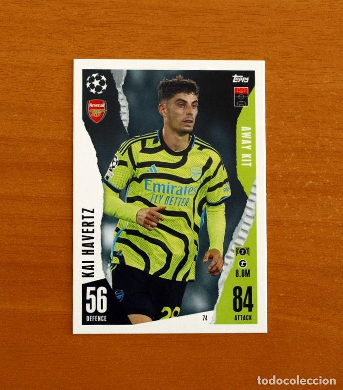 Fu&szlig;ball-Sticker: Arsenal -N&ordm; 74 Kai Havertz -Away Kit-Topps Match Attax Trading Card Game 2023-2024-23-24