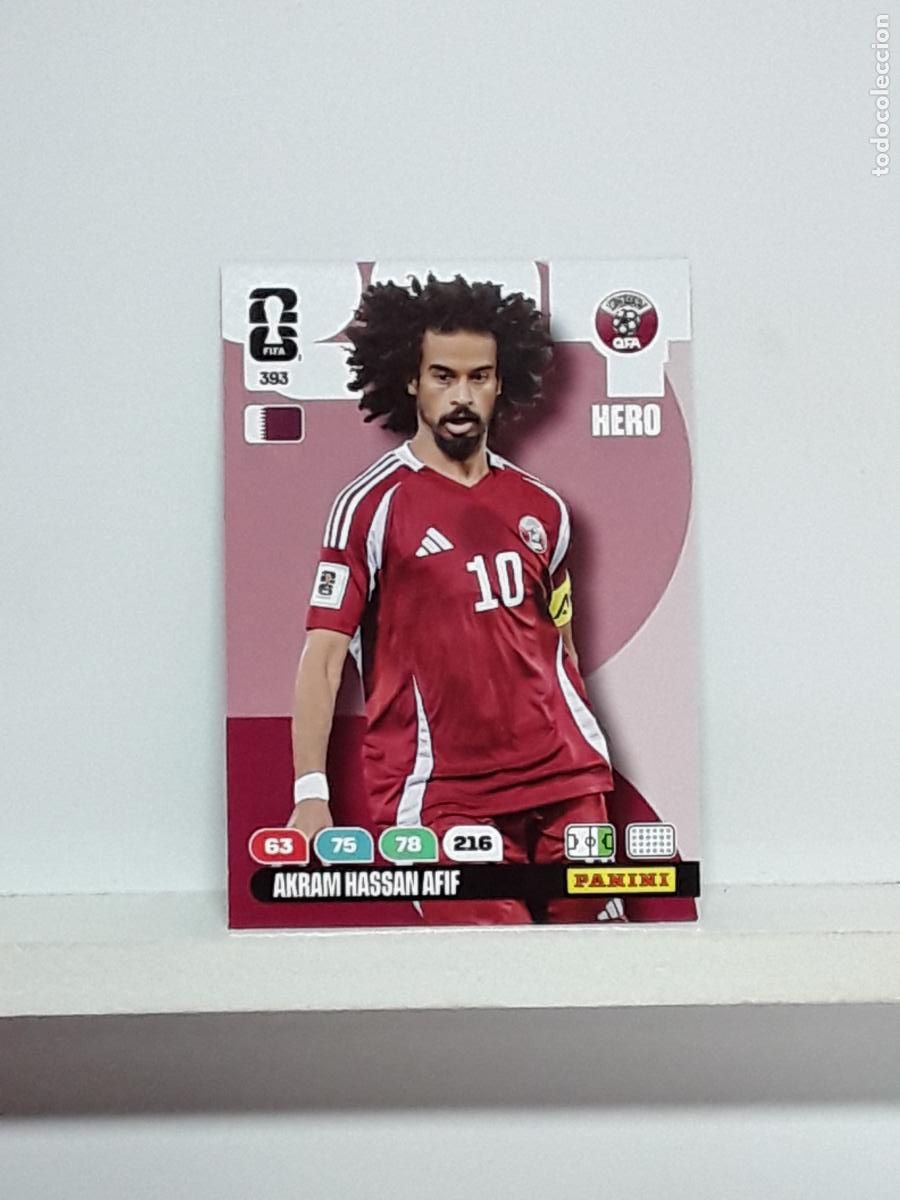 Cromos de f&uacute;tbol: ADRENALYN MUNDIAL 2026 WORLD CUP 26 ALBUM PANINI N 393 QATAR AKRAM HASSAN AFIF