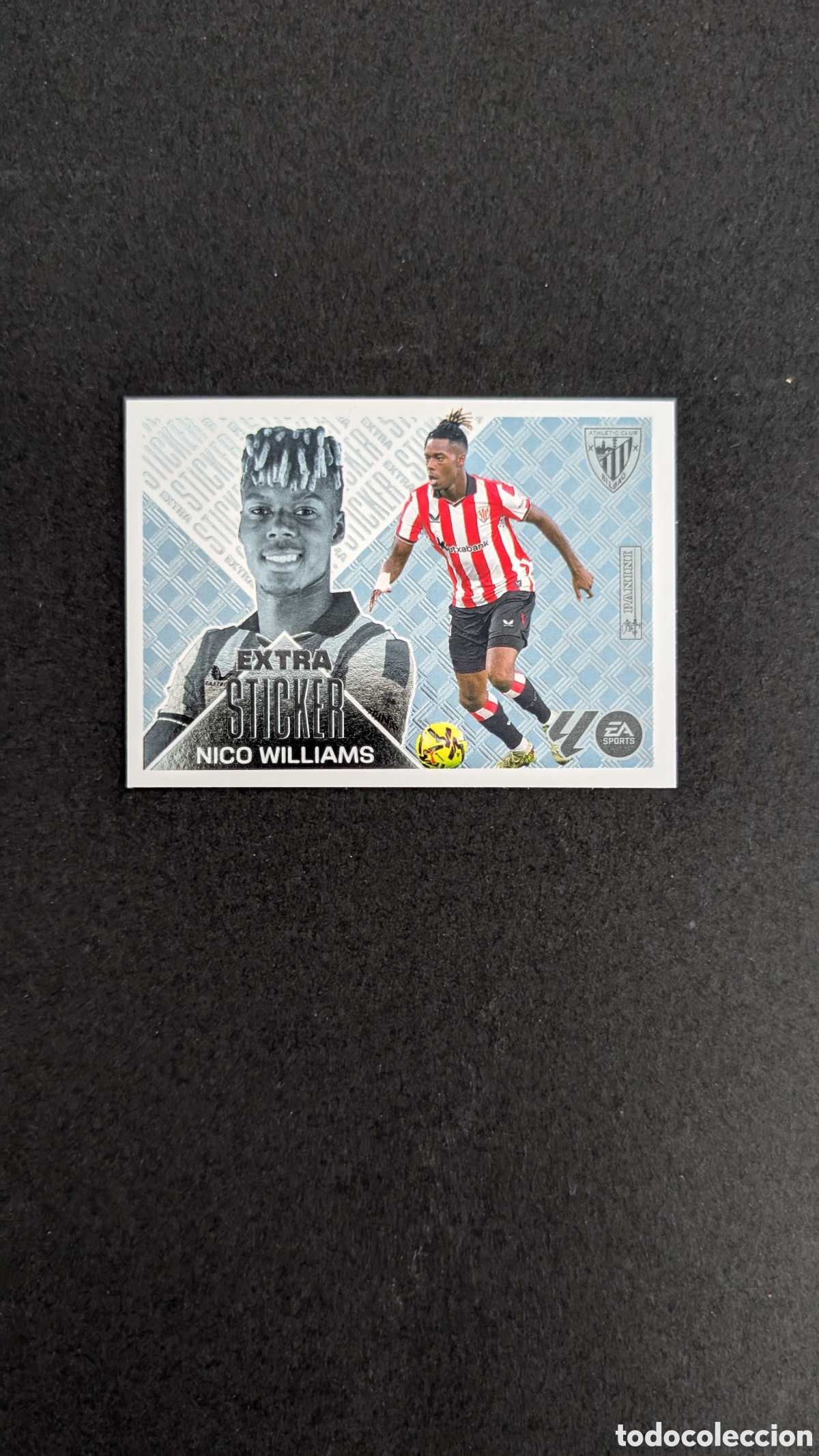 Cromos de f&uacute;tbol: NICO WILLIAMS BILBAO PLATA SILVER EXTRA STICKER LIGA ESTE 2026/27 26 27 NUNCA PEGADO