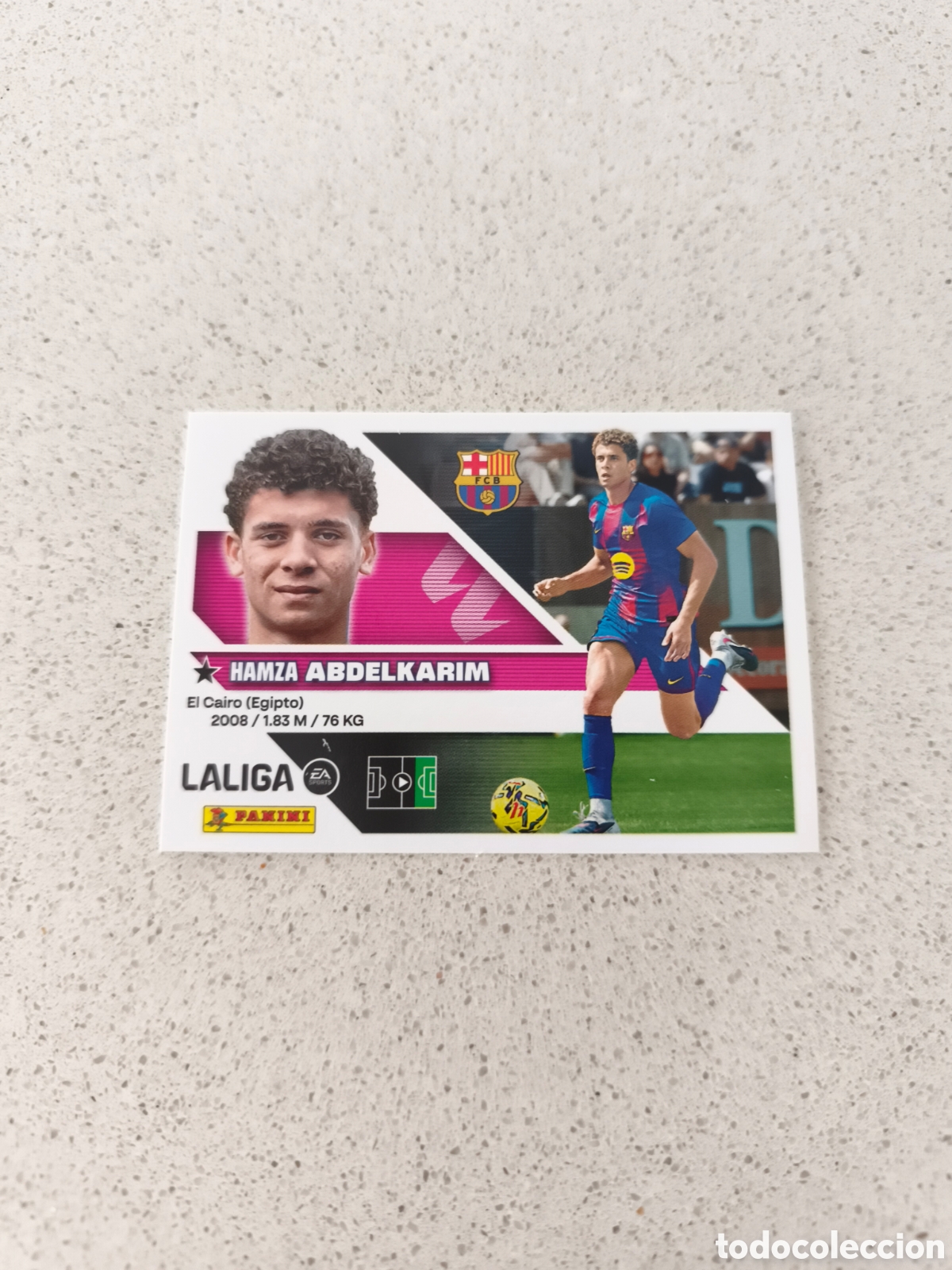 Cromos de f&uacute;tbol: CROMO ROOKIE N&Uacute;MERO 18 BIS COLOCA ABDELKARIM FC BARCELONA. LIGA ESTE 26/27. PANINI. TERCERA EDICI&Oacute;N.